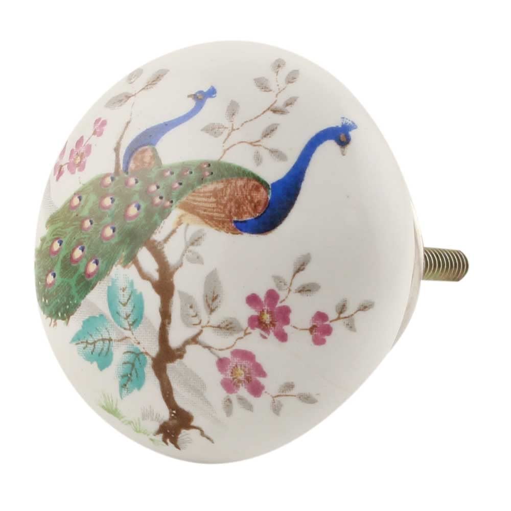 IndianShelf 2 Packs Multicolor Peacock Ceramic Drawer Knobs for Kitchen Cabinet Hardware Door Decorative Dresser Pulls Premium Hand-Finished (B09W28NWKJ) Amazon Price History, Amazon Price Tracker