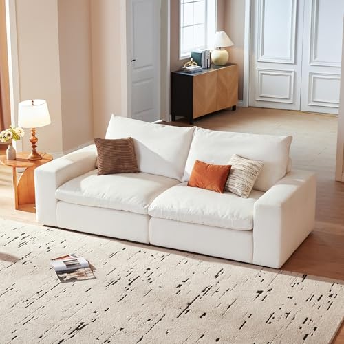 Image of Cloud Couch Sectional 81.1'' Oversized Modular Deep Seat Sofa Comfy White Cloud Couch with Washable Cover for Living Room Loveseat