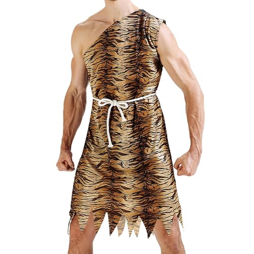 Knowlife Traje De Hombre Cavernícola,Disfraz Para Fiestas De Vacaciones - Halloween Disfraz Adulto Para Fiestas Eventos Y Temáticas