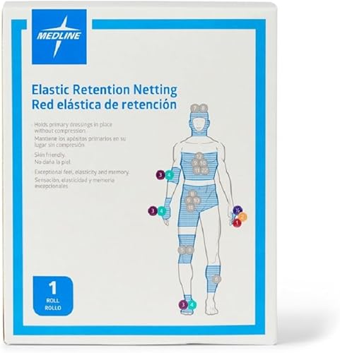 Miniatura 8 de Medline Red de apósito elástica tubular, elástica, tamaño 3, 9 pulgadas x 25 yardas