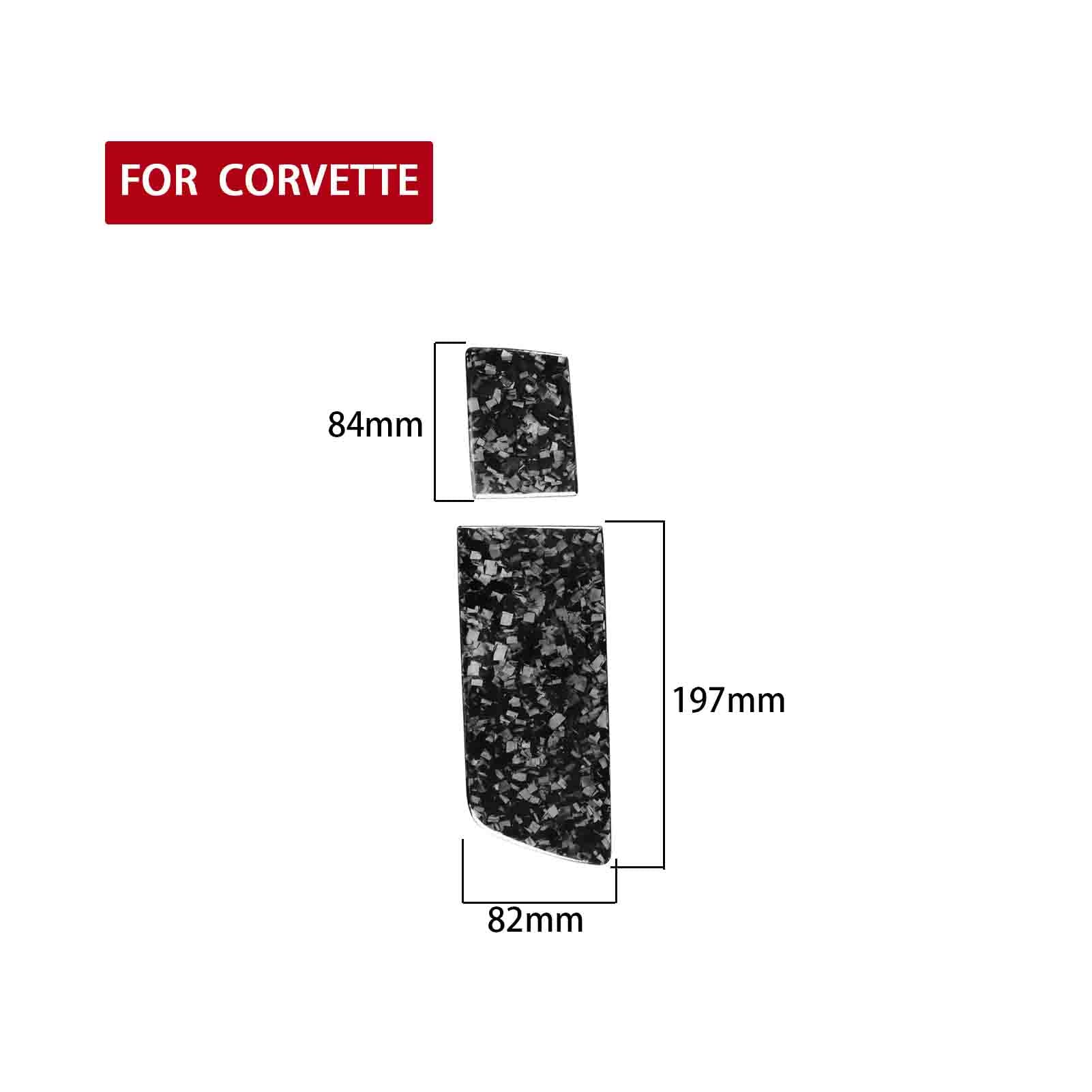 UOADA Compatible With C7 Corvette 2014-2019 Forged Carbon Fiber Cigarette Lighter Cover Ashtray Cup holder Cover Sticker Decals 2Pcs For Corvette C7