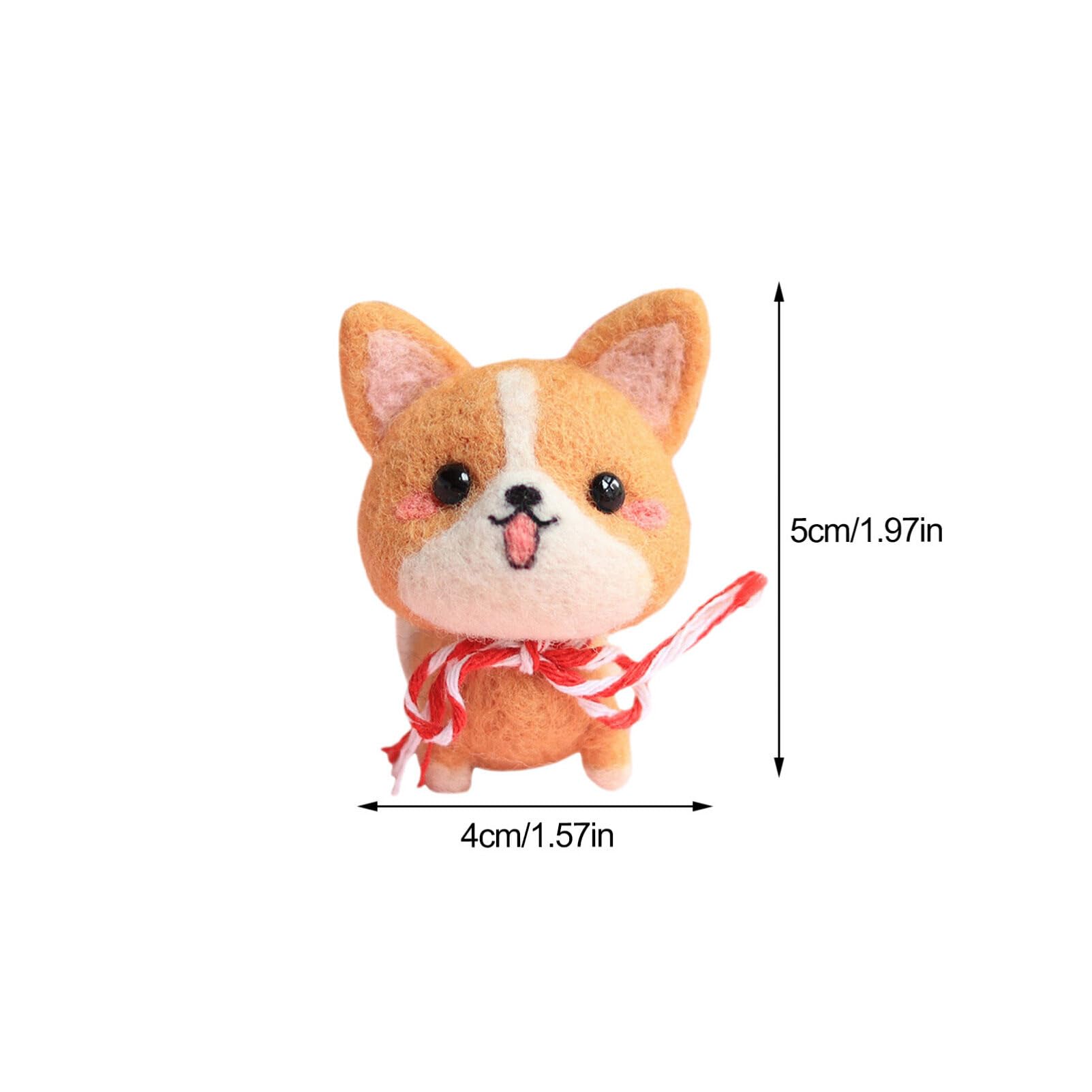1 Set Felt Fun Mold Kit DIY Crafts DIY Kits Felt Doll Outfit Sets Suit DIY Needle Felting Material Handmade Felting Material DIY Wool Felt Kit Corgi Wool Dog Doll Cat Set