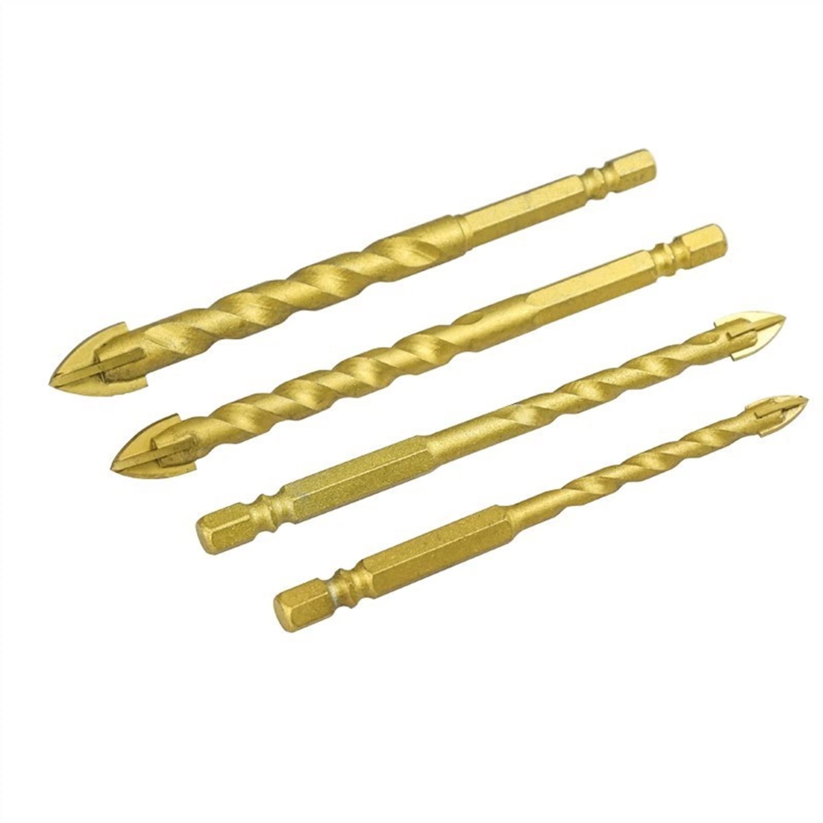 Apri foro 6-12mm Punta esagonale a croce for piastrelle Punta for trapano in lega di mattoni Triangolo Bit Cutter for strumento di perforazione for calcestruzzo in ceramica di vetro 1Pcs(10mm)