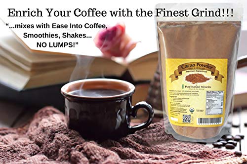 PNM Cacao Powder Organic Raw Unsweetened Cocoa (2 Pack 16 Oz)