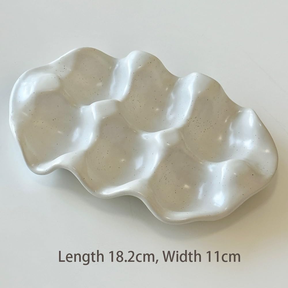 Przechowywanie Creative Ceramic Jewelry Tray Textured Ring Necklace