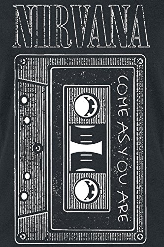Nirvana As You Are Tape Mujer Camiseta Negro L 100% algodón Vorne Bedruckt Regular