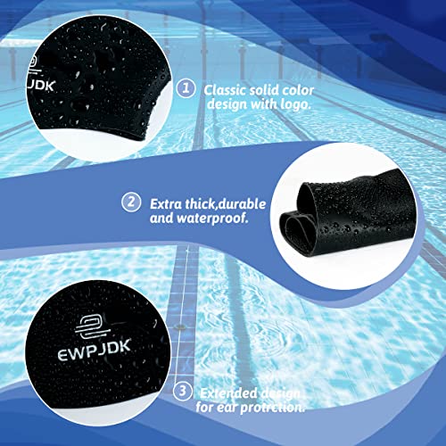 Ewpjdk Swim Cap For Women Men Swimming Cap For Women Swim Caps For Women Swimming (Black) #TOP2