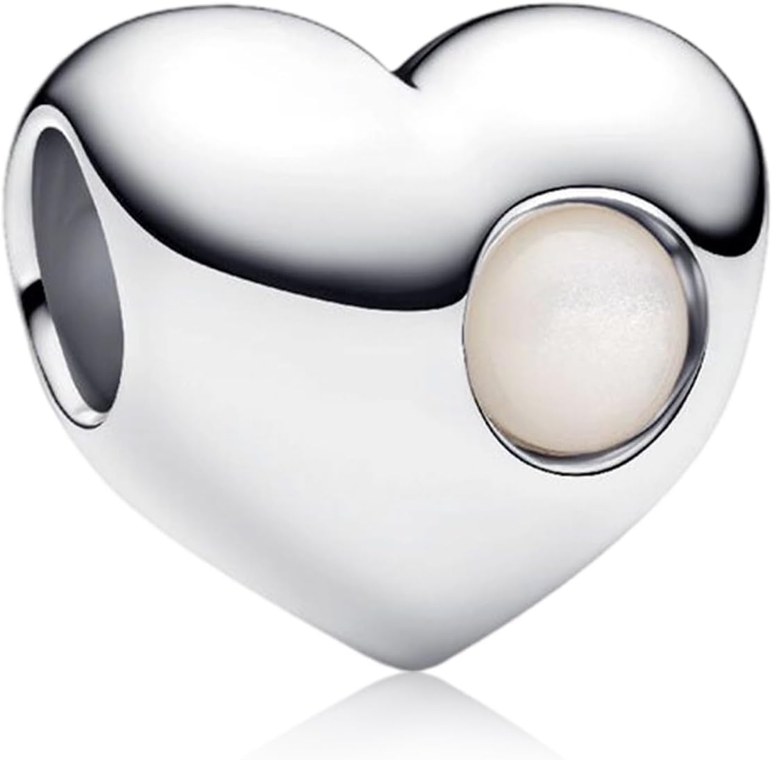 Abalorio de piedra natal, abalorio de corazón con circonita cúbica, para aniversario, cumpleaños, día de la madre, San Valentín, Navidad, graduación, para ti, familia, mamá, amiga, novia, hermana, abuela