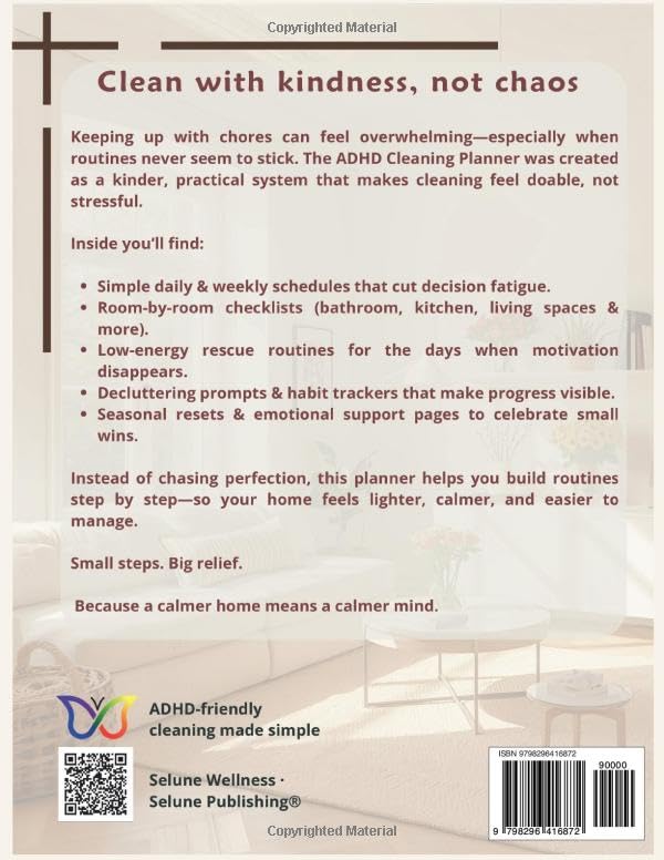 ADHD Cleaning Planner: 12-Week Organizer with Room-by-Room Checklists, Decluttering Prompts & Motivation Tools: Includes ADHD-Friendly Routines for ... Tracking – Ideal for All Overwhelmed Homes image 3