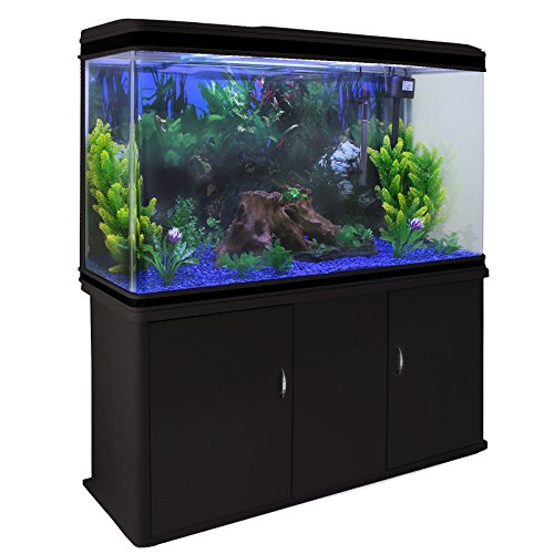 MonsterShop Aquarium Starter Komplettset Aquarium mit passendem Unterschrank Aquaristik Kies Aquarium-Hintergrund MonsterShop Aquarium Starter Komplettset Aquarium mit passendem Unterschrank Aquaristik Kies Aquarium-Hintergrund