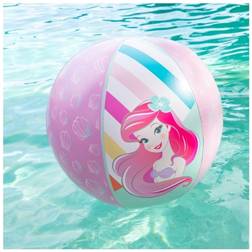 Image of Swimways Disney Princess Ariel Giant Beach Ball, Kids Beach Toys & Pool Accessories, Little Mermaid Toys for Kids Aged 5 & Up