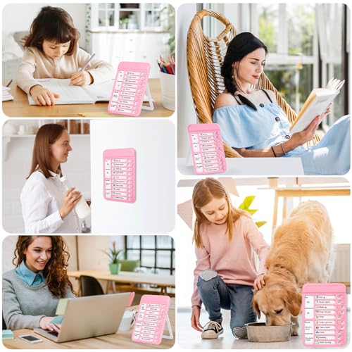 Image of Audab Dry Erase Chore Chart for Kids, Magnetic Checklist Board, My Chores Slider Chart to Do List Board, Routine Reward Chart Schedule Board Task Tracker for Home Refrigerator, Wall, Desk (Pink)