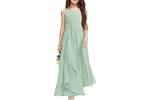 Girls Formal Dresses for Special Occasions: Elegant A-Line Halter Dress
