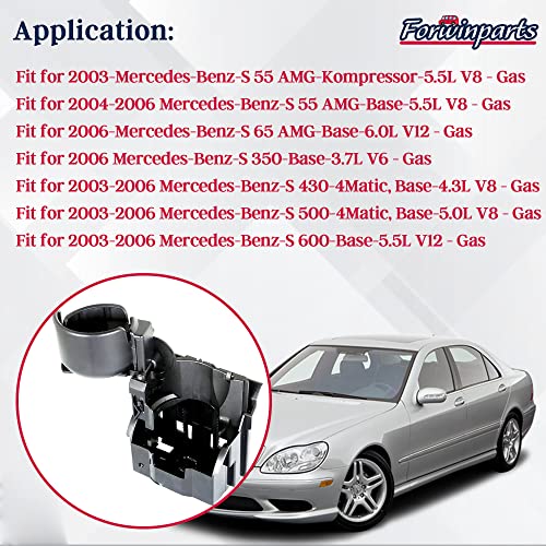 Portavasos expansor para consola central Mercedes Benz W220 miniatura 3