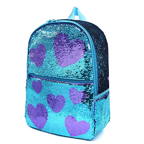Mermaid Sequin School Bookbag for Girls Kids Bling Backpack Magic Cute Sparkly Book