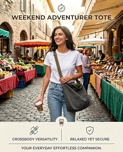 Bolso Tote de Lona para Mujer con Correa Ajustable miniatura 6