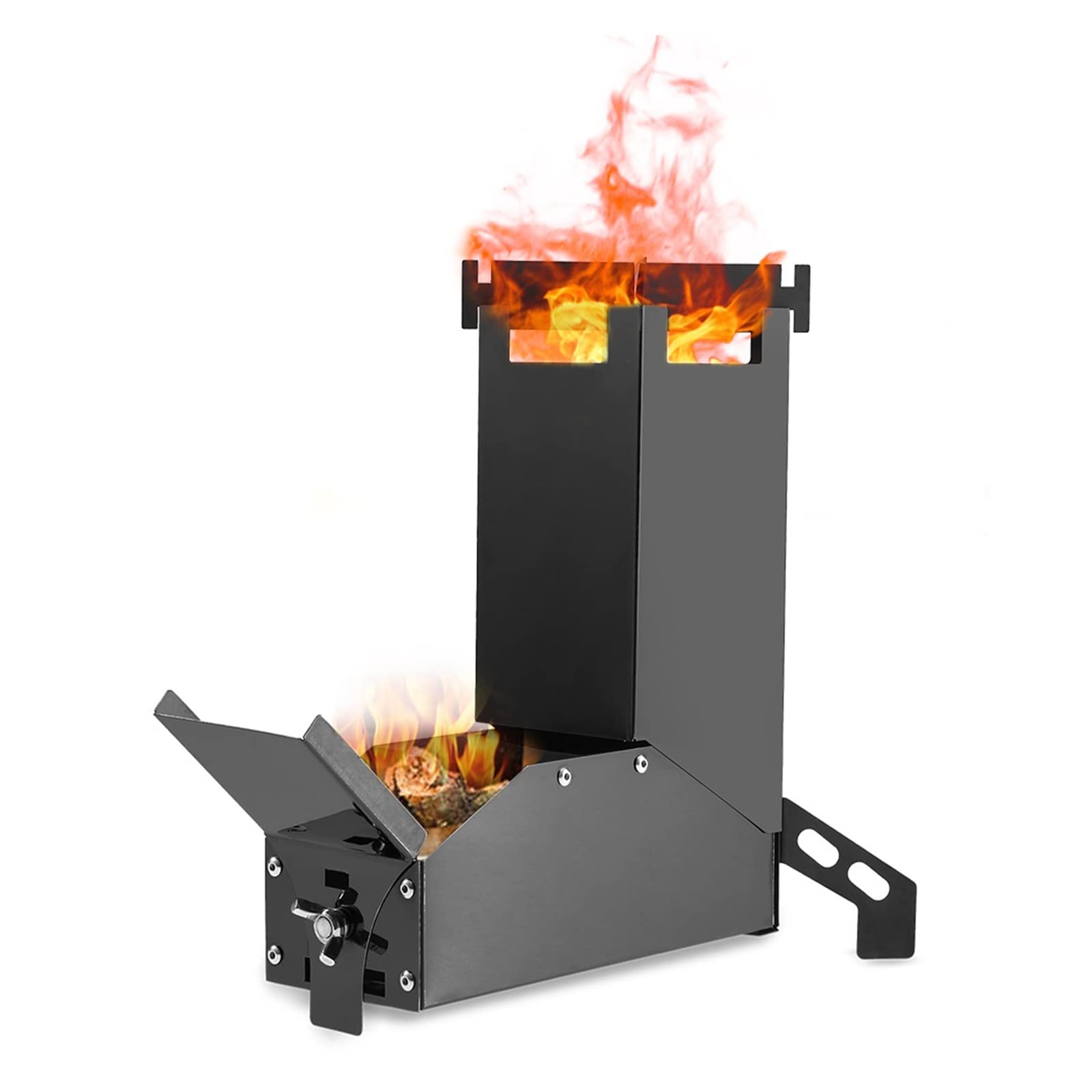 Amazon.com: SDGH Picnic Hiking Rocket Stove Outdoor Camping Portable  Stainless Steel Wood Burning Stove Cooking Furnace Foldable : Sports u0026  Outdoors