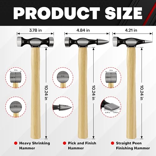 C&T 7Pcs Dolly and Hammer Set