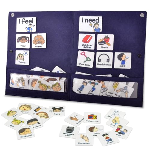 Image of CHEFAN Feelings Chart, Autism Visual Behavior Management, Preschool Teacher Supplies, Daycare Essentials, Social Emotional Learning Activities, Calm Down Corner Classroom Supplies