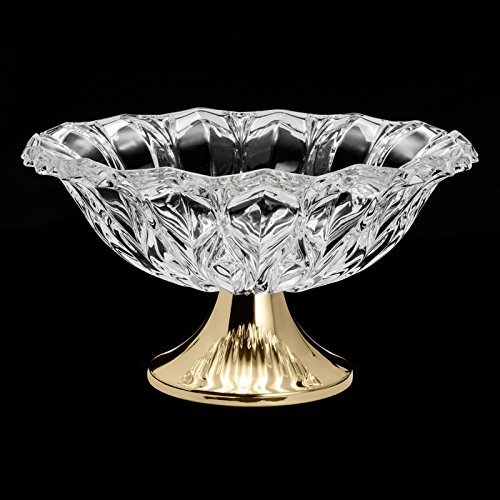 FRUTEIRA EM PVD DOURADO LOUISE 34,5X20CM