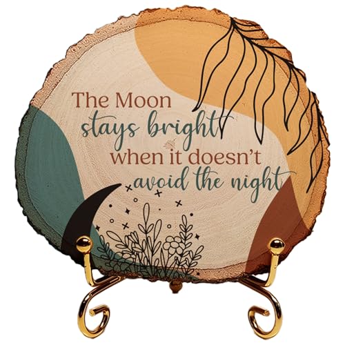 Image of MOTIVATIONAL GIFTS The Moon Wooden Motivational Quotes Table Decorative Gifts Wood Showpiece For Office Table Living Room