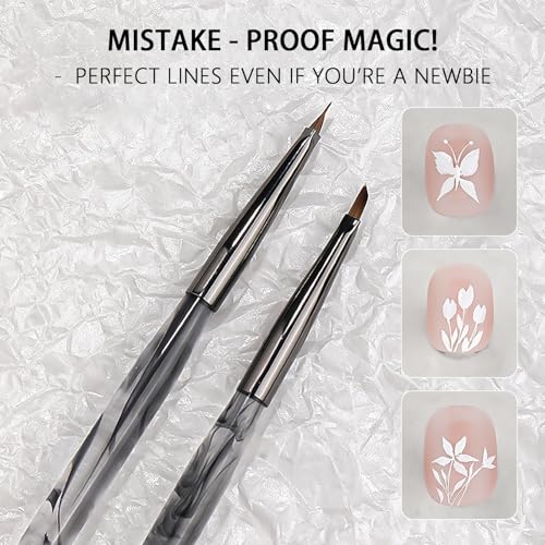 JFIYUOMCI Triangular Pyramid Nail Brush, Quick Nail Painting Designs Tools for Flower, Petal & Butterfly - Acrylic & Gel Polish 3d Nail Art Brushes Pen for DIY & Salon Nail Supplies - 1pc