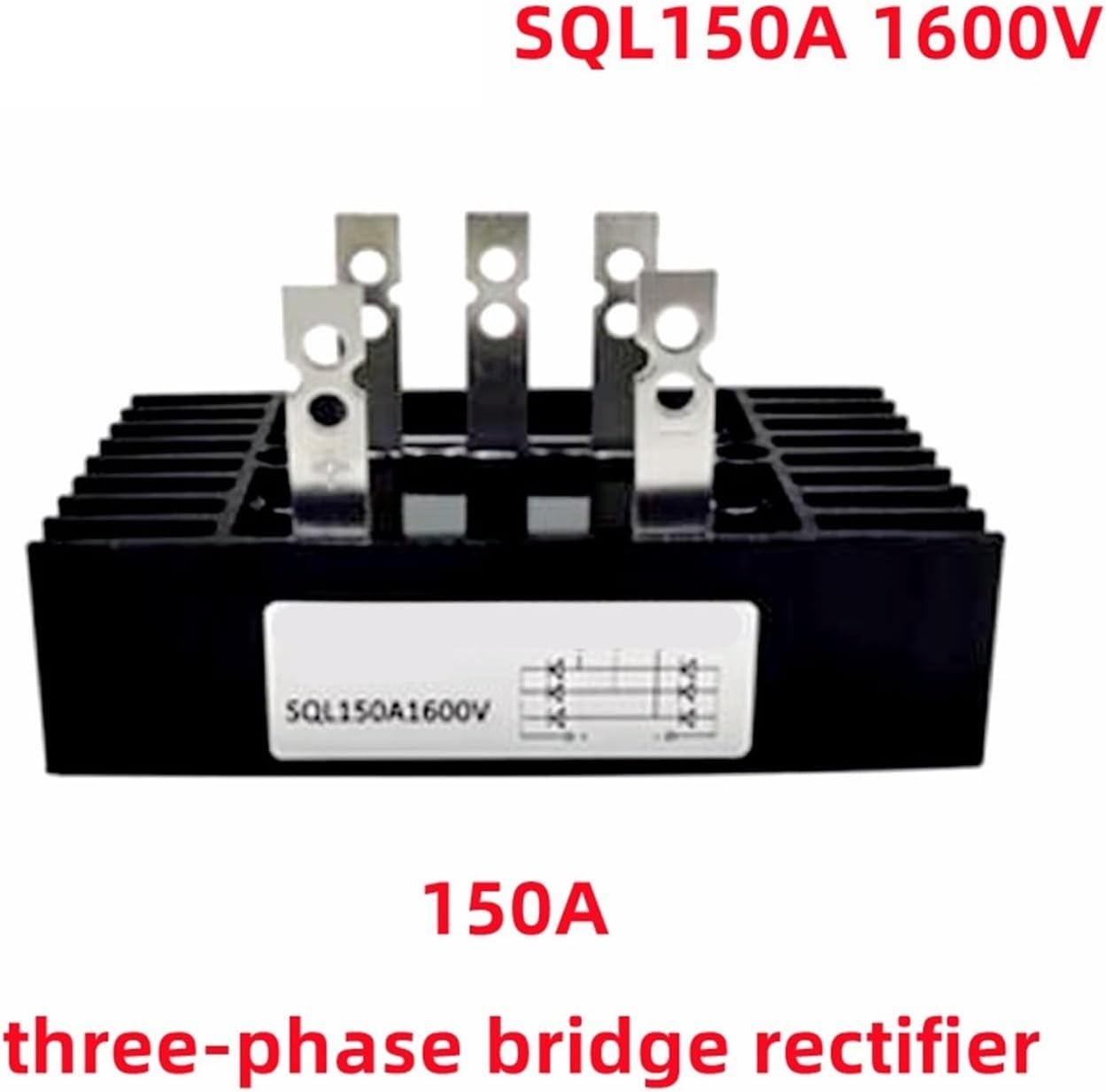 1PCS QL100A 1600V Single-Phase Bridge Module SQL100A 40A 60A 80A 100A 150A 1000V 1600V Three-Phase Bridge Rectifier(QL100A 1600V)