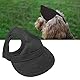 Tnfeeon Haustier Baseballmütze, Hund Katze Outdoor Sunbonnet mit Ohrlöchern verstellbaren Streifen Sommer Haustier Eltern-Kind Hut(M-Schwarz)