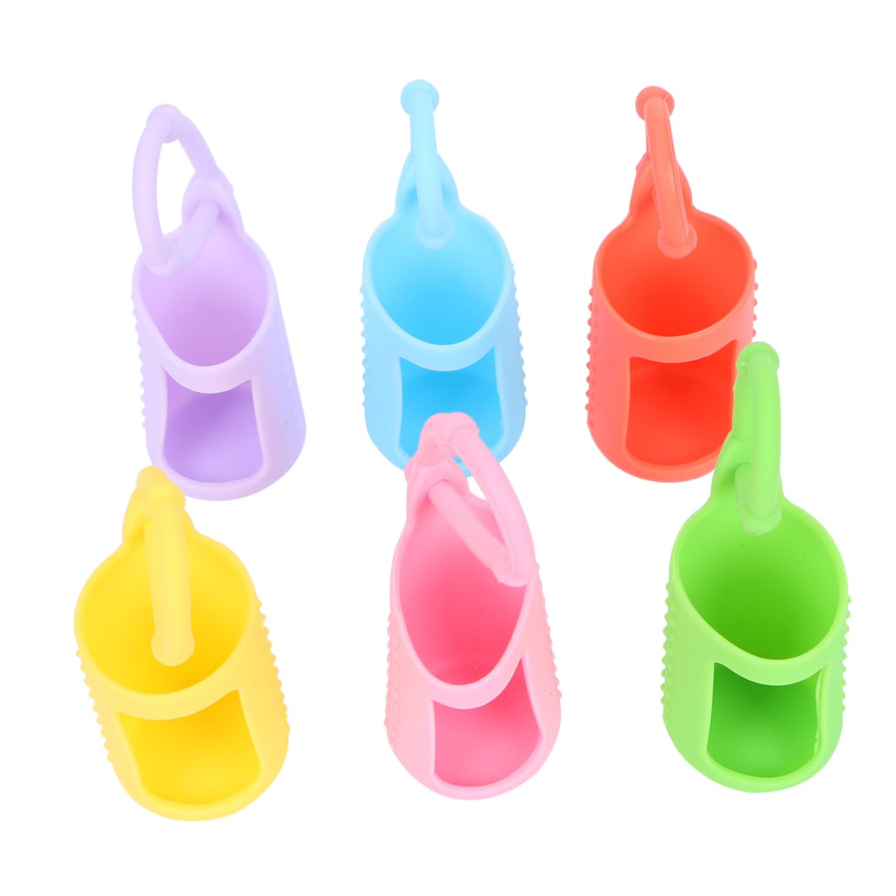 Ipetboom 6Pcs Silicone Protective Cover Case for Roller Bottles Essential Oil Carrying Sleeve Travel Friendly Storage Durable and Lightweight Design