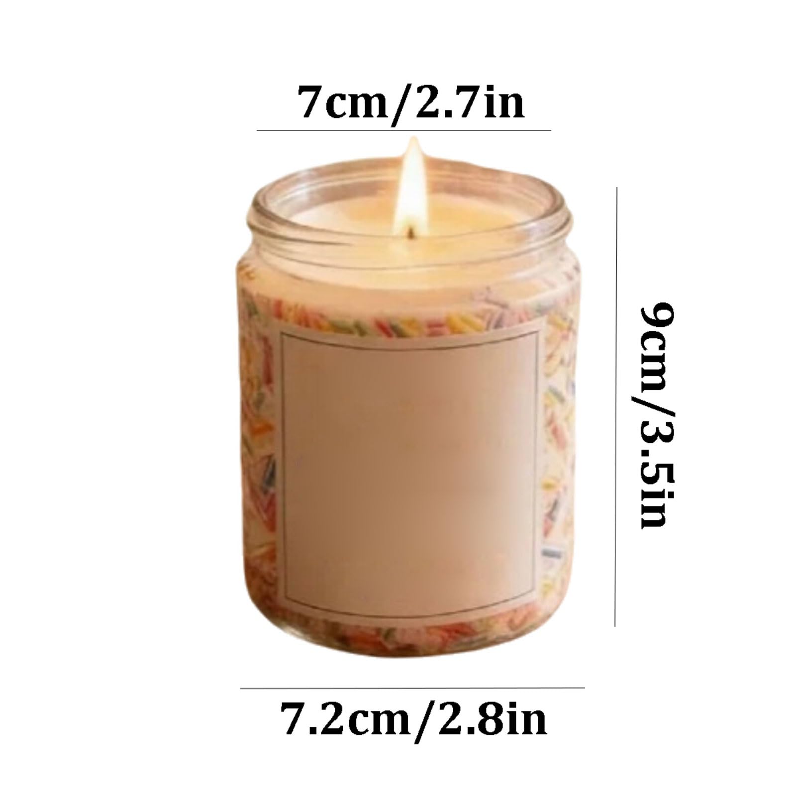 Exquisito Velas de vidrio con tapa hechas con cera de soja, velas en tarro cilíndricas de larga duración for vacaciones en casa, relajación y Spa meloso