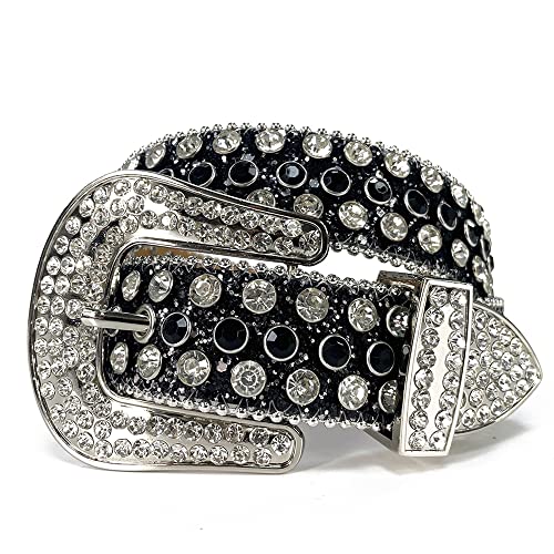 Men Women Rhinestone Belt Western Cowgirl Cowboy Bling Bling Studded Belt Female Leather Belts for Dress2