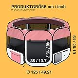 all Pets United® Welpen-Laufstall Tierlaufstall Welpenauslauf-Stall; XXL Freigehege für Hunde, Katzen, Hasen & Kleintiere im Innen- und Außenbereich (Pink)