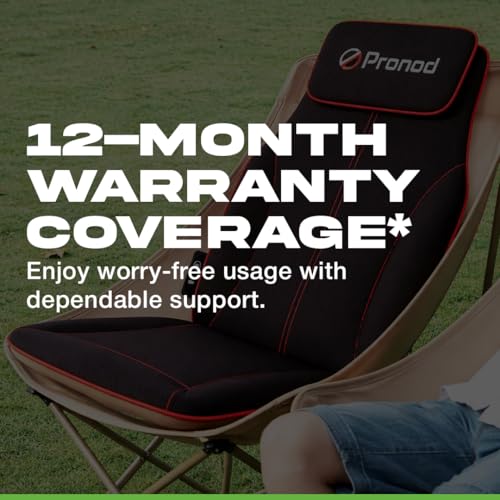 Image of Pronod Portable Ergonomic Massage Office Chair Cushion for Car & Seat, Lumbar Support, Breathable Fabric, Adjustable Recline, Built-in Massage for Back, Neck & Waist - Home, Office & Car Use