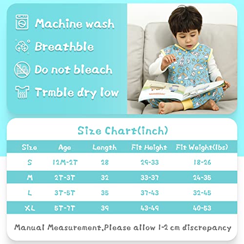 Image of WONDAY Toddler Sleep Sack with Feet, 0.5 Tog Sleeping Sacks for Walking with Legs 12-18 Months 2T 3T 4T 5T, (12-24 Months, Rocket)