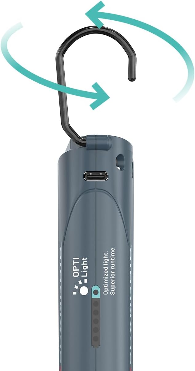 Scangrip SLIM FOR LIFE - USB-C Rechargeable LED Lamp, 3-in-1 Design, Functions As Inspection Light, Work Light and Flashlight, Up to 500 Lumens
