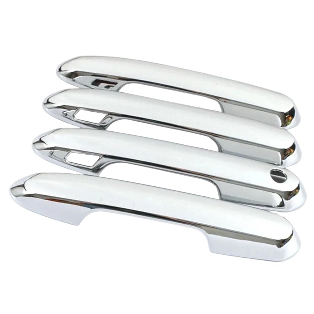 Zatbshwhy Ships From: China Mainland; Silver 4Pcs Carbon Fiber Door Handle Cover Trims Compatible With 2019-2025 Models(Ships From: China Mainland; Silver)