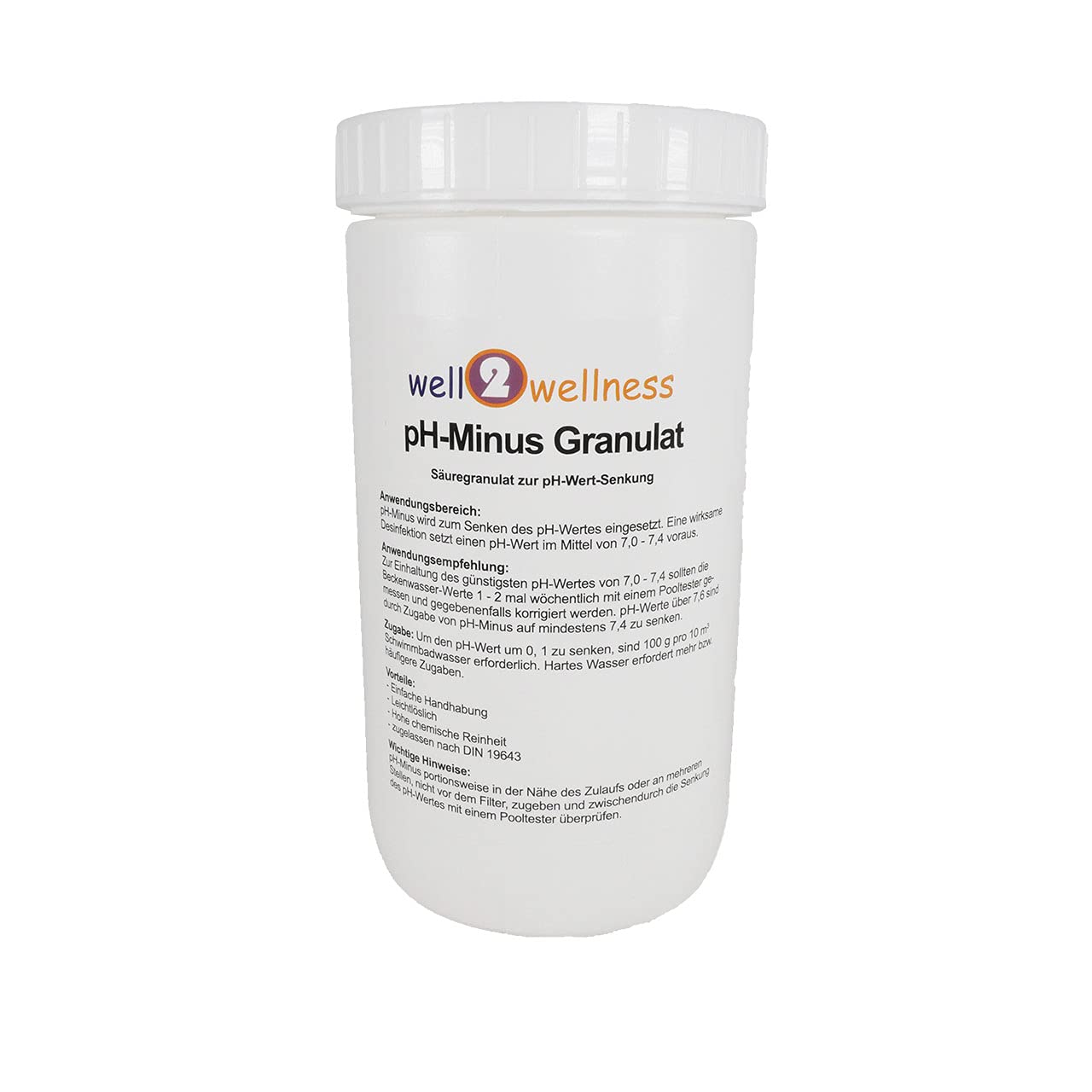 well2wellness® Pool Komplettset Wasserpflege - Schwimmbad Wasserpflege Kit CLEWA 5in1