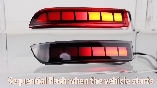 Amazon.com: PGTOPONE Full LED Rear Bumper Reflectors Fog Brake