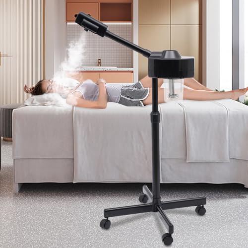 Vaporizador facial de cuidado profundo de 750 W, para salón de belleza, sauna facial, vaporizador para el cuidado de la cara, boquilla giratoria 360 °