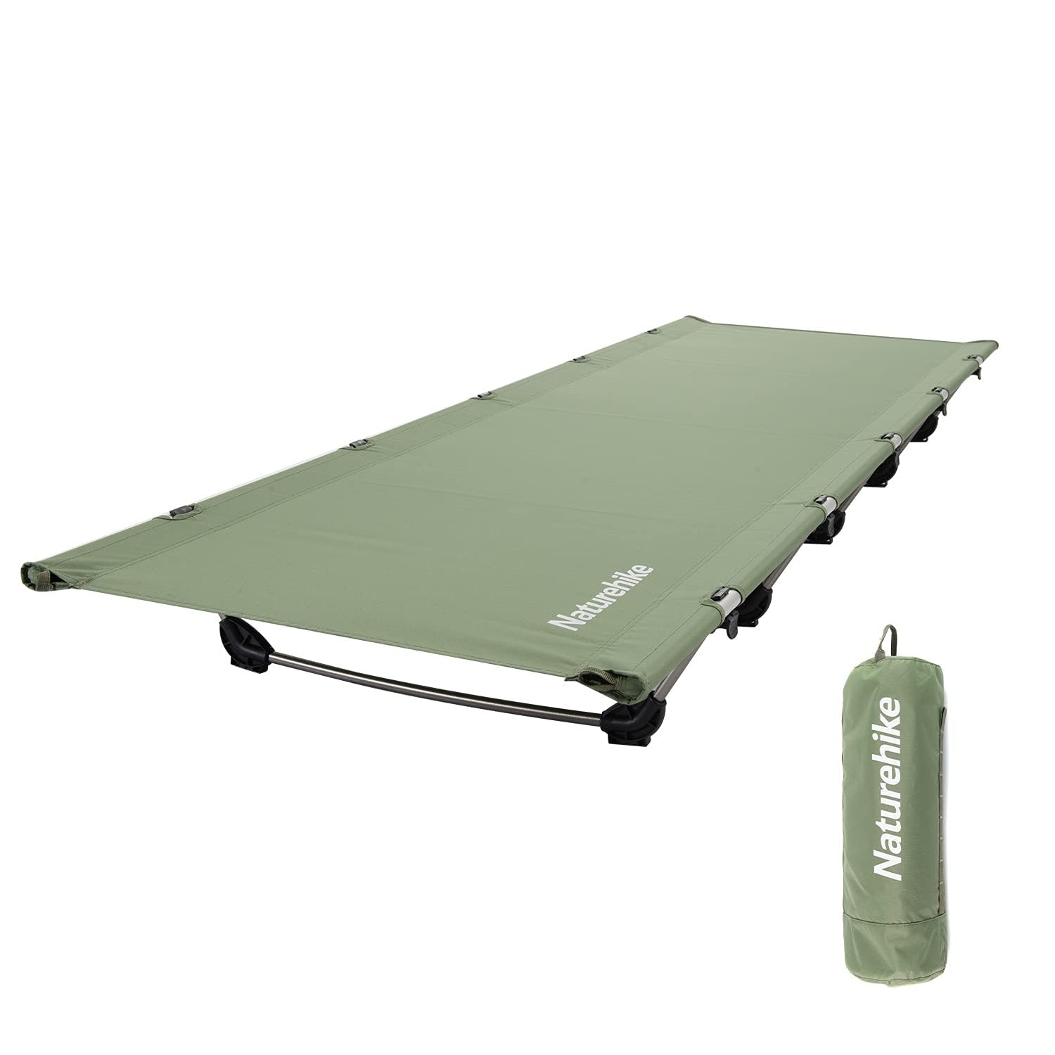 Naturehike Folding Camping Bed,Lightweight Portable Camping Beds for Adults Kids,Folding Guest Bed,Heavy Duty Sturdy Sleeping Cot Supports 330lbs for Outdoor,Travel,Office,Festival
