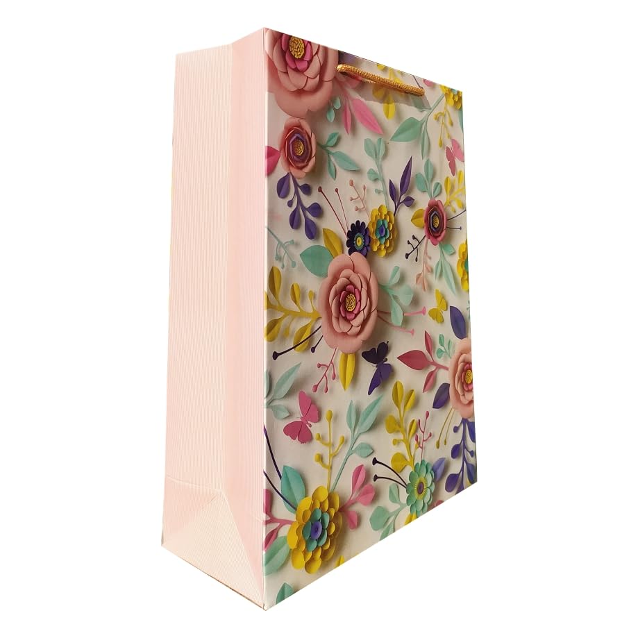 Apex Paperbags 3D Flower Design Gift Paper Bags-Pack Of 10 Perfect For Weddings, Birthdays, Baby Showers, And Christmas Gifts-Medium Size 23X30X9Cm,Multi (B0C23XGF27) Amazon Price History, Amazon Price Tracker