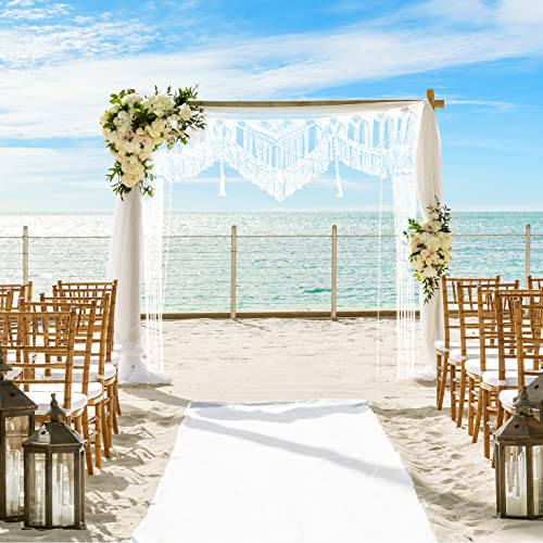 Kiido Large Macrame Wedding Backdrop(71' W x 86' L) for Arbor/Arch Bohemian Wall Hanging Decor Boho...