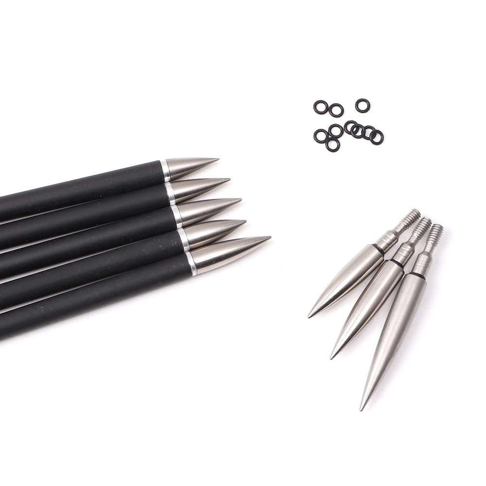 24St Bogenschießen Pfeilspitzen Jagen Praxis Broadheads Screw in 70 80 90 100 125 150 175 200 Grain Geschoss Rostfreier Stahl Gegengewicht Pfeilspitzen