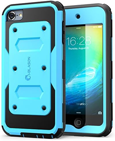 i-Blason Armorbox Case Designed for iPod Touch 7/6/5, Full Body Case with Built-in Screen Protector for Apple iPod Touch 5th/6th/7th Generation, Blue