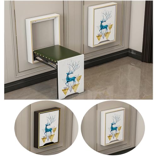 Tabouret invisible pour changer de chaussures pliant et mural - 3