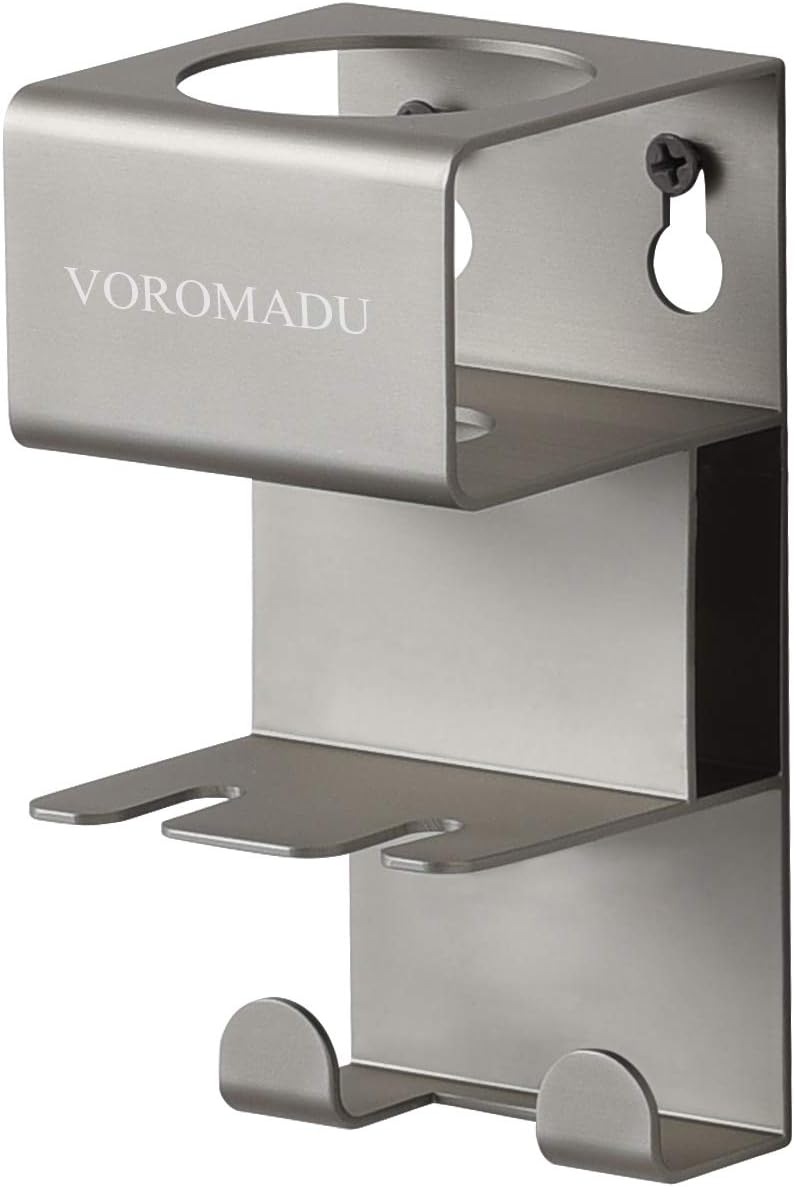 Toothbrush Holder Wall Mounted 4 in 1 Multi-Functional Toothpaste Holder and Razor Shaver Holder with Towel Hooks Anodized Aluminum Bathroom Shower Organizer (Nickel)