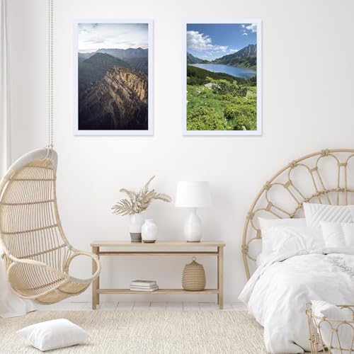 Image of JCJMY 22.375x34 Picture Frame White for Poster Photo Picture, Horizontal and Vertical Formats for Wall Hanging, 22.375 x 34 Wall Gallery Poster Photo Frame for 22.375 by 34 Photos Posters,White