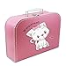 Produktbild OLShop AG Kinderkoffer Pappe 35 cm pink mit Katze und Wunschname, Malkoffer Spielkoffer Puppenkoffer Pappkoffer