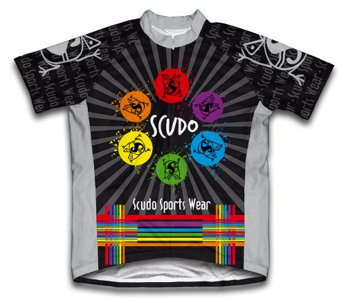 Color Wheel Scudo Short Sleeve Cycling Jersey for Youth - Size XS Black