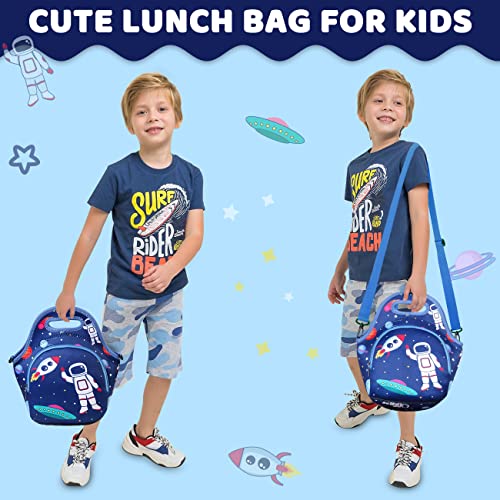 Ravuo Lunch Bag For Kids, Lightweight Neoprene Lunch Box Back To School Meal Tote Kit For Girls,Boys, Astronaut #TOP5